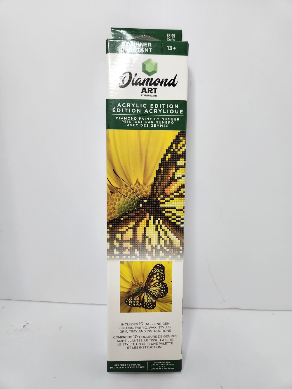 Diamond Art Acrylic Edition Yellow Butterfly Diamond Painting Kit